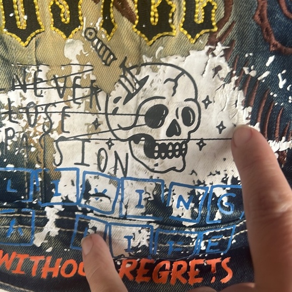 Copper Rivet “Wild Free” Sequin Tiger Denim Jacket - Picture 3 of 16